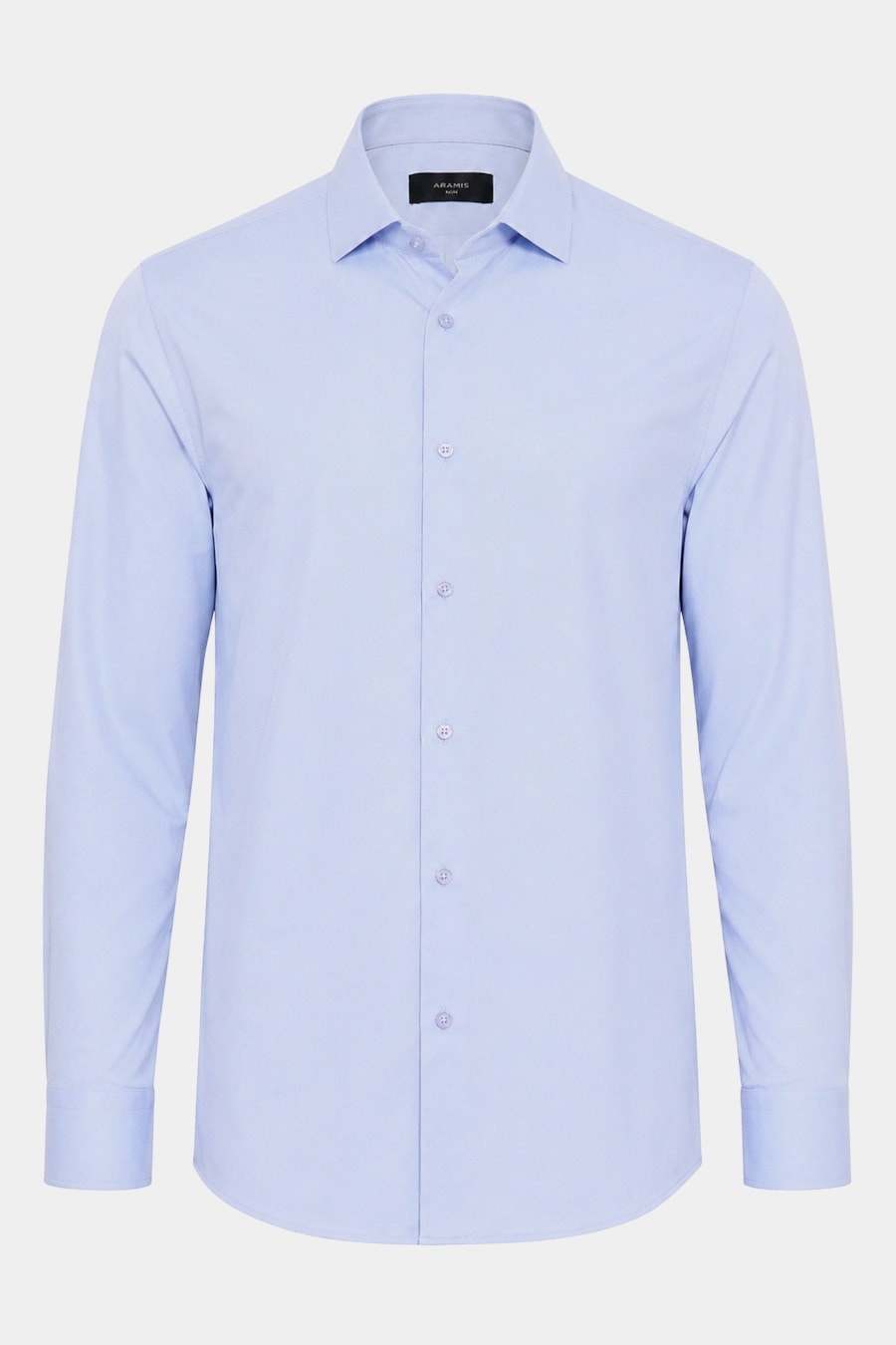 Camisa Manga Longa Slim Tech Flex Sarja Lisa Azul — foto 5 de 6