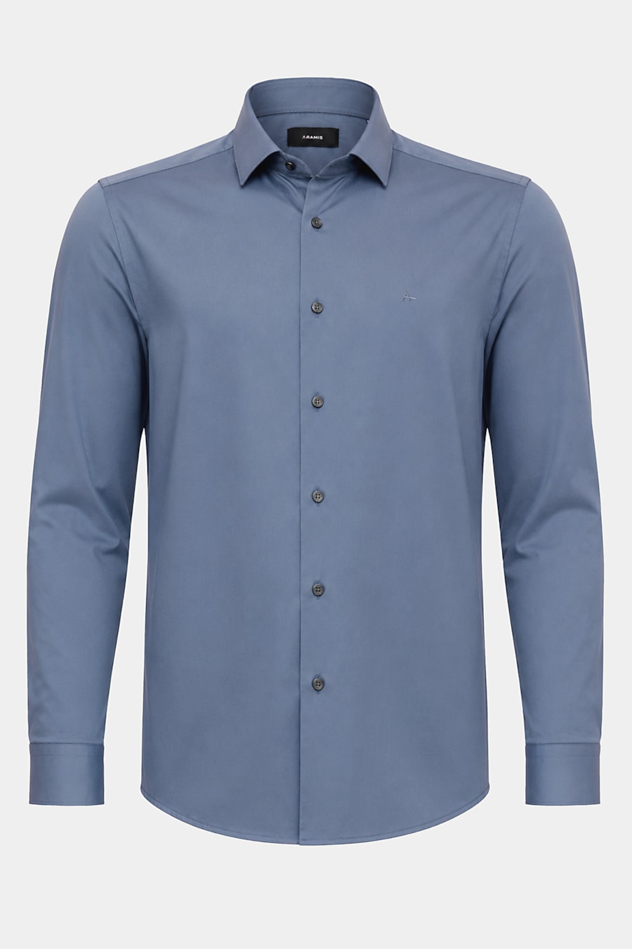 Camisa Manga Longa Slim Tech Lisa Azul Jeans — foto 5 de 6