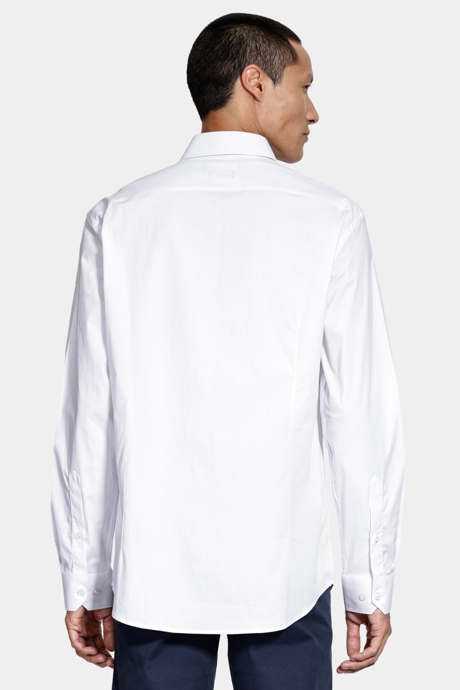 Camisa Manga Longa Slim Tricoline Algodão Branco — foto 4 de 6