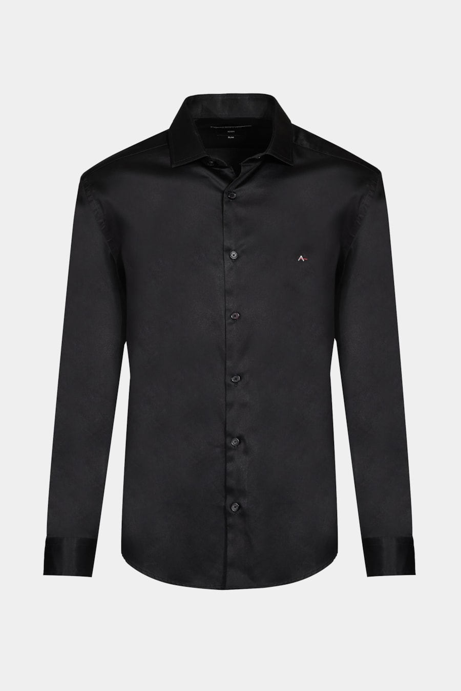 Camisa Manga Longa Slim Tricoline Fio 60 Preto — foto 7 de 7