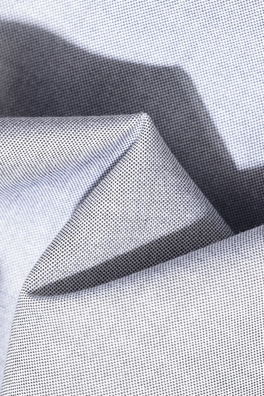 Camisa Manga Longa Slim Tricoline Lisa Cinza — foto 5 de 5