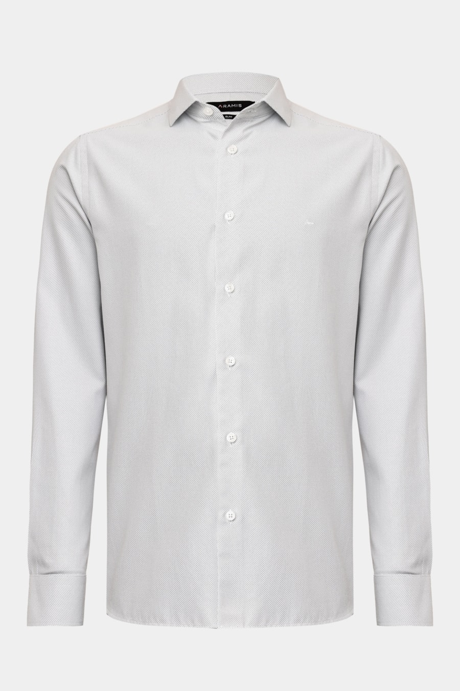 Camisa Manga Longa Slim Tricoline Maquinetado Mix Preto — foto 5 de 6