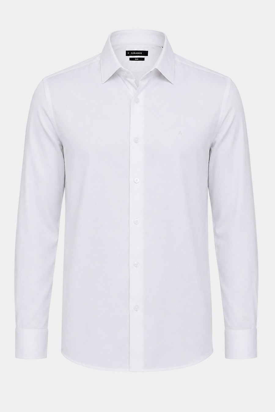 Camisa Manga Longa Slim Tricoline Mix Falso Liso Branco — foto 5 de 6