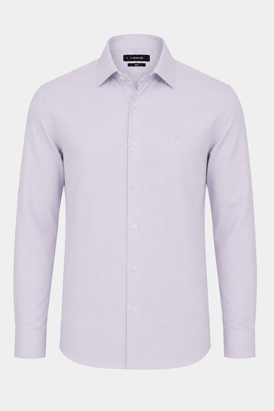 Camisa Manga Longa Slim Tricoline Mix Falso Liso Lilas — foto 5 de 6