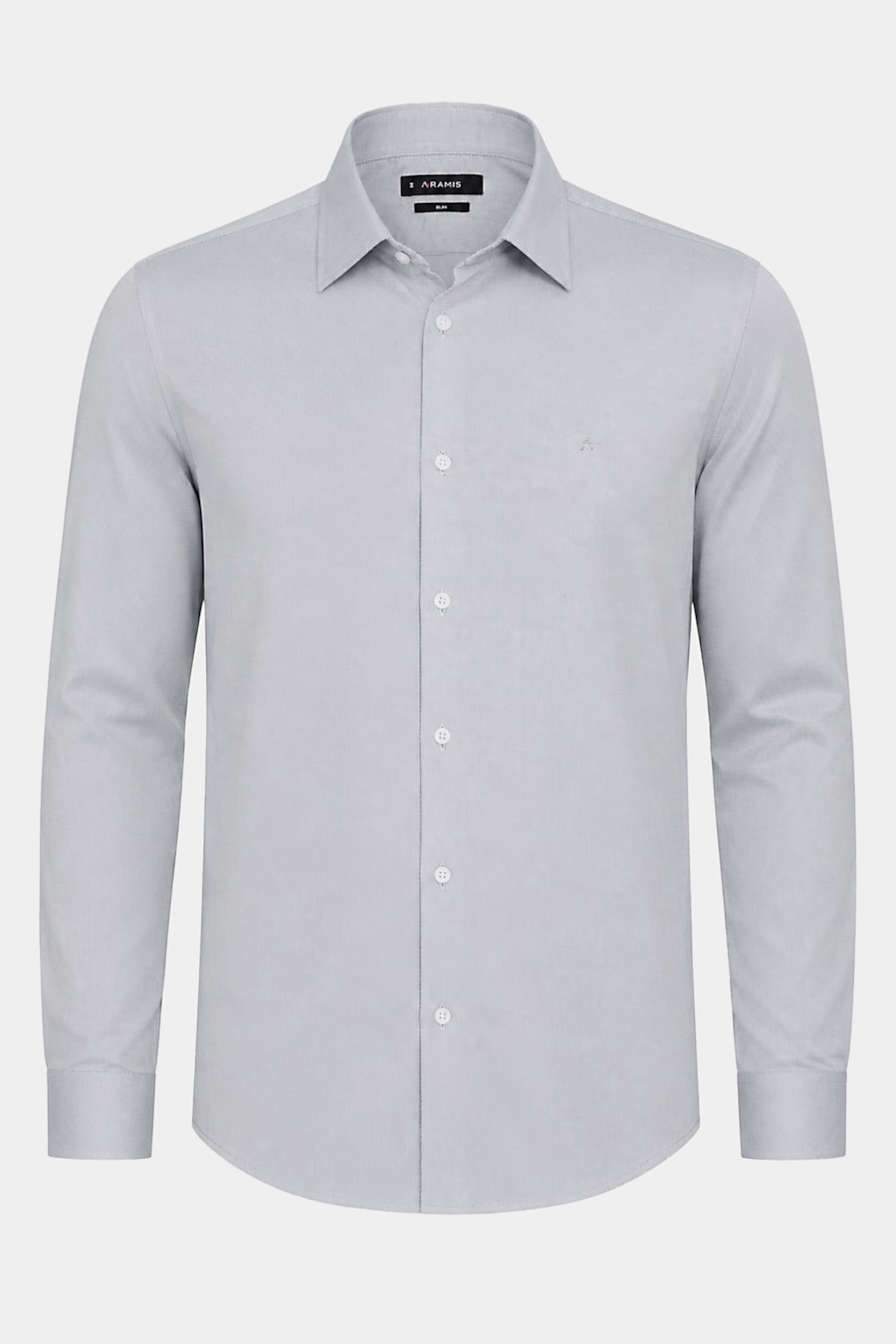 Camisa Manga Longa Slim Tricoline Mix Falso Liso Preto — foto 5 de 6