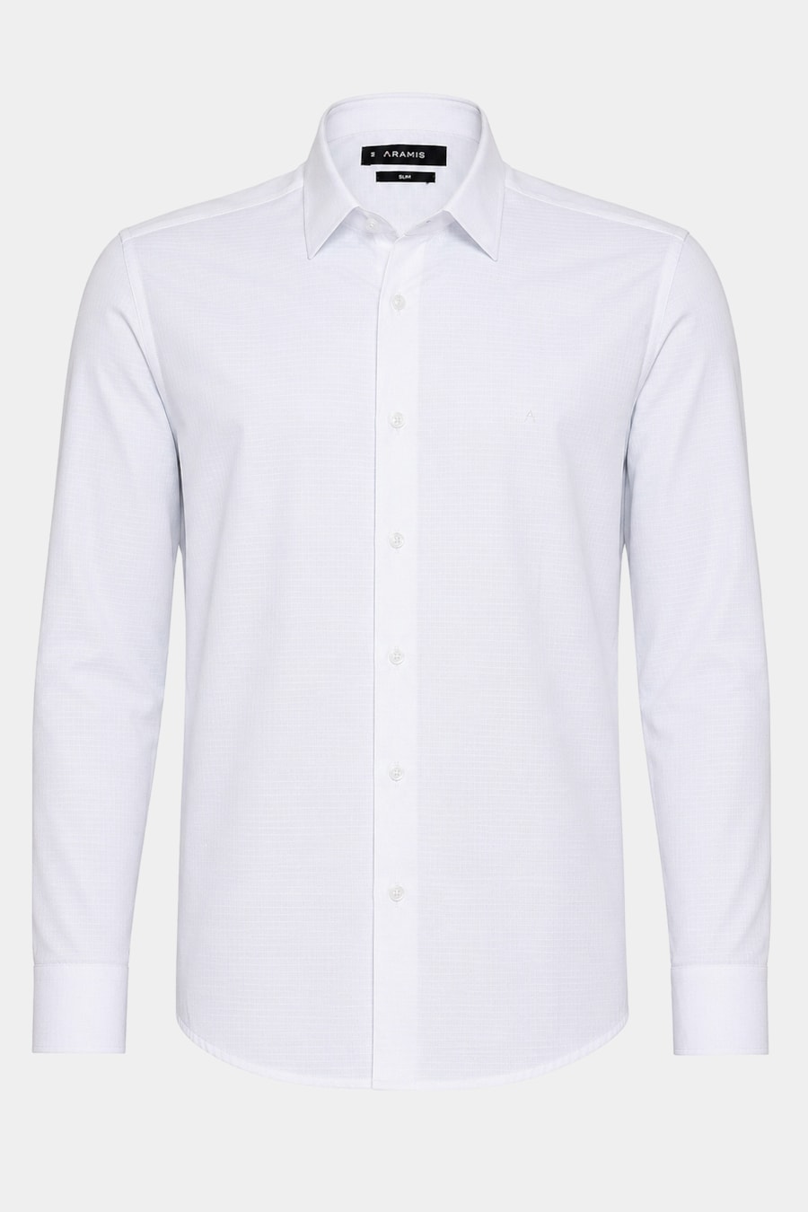 Camisa Manga Longa Slim Tricoline Mix Maquineta Branco — foto 5 de 6