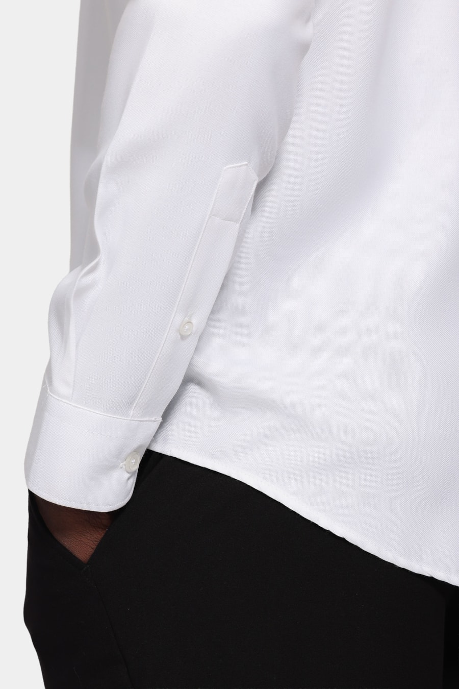 Camisa Manga Longa Slim Tricoline Mix Maquinetado Branco — foto 3 de 6