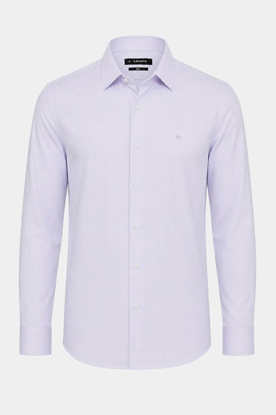 Camisa Manga Longa Slim Tricoline Mix Maquinetado Lilas — foto 5 de 6