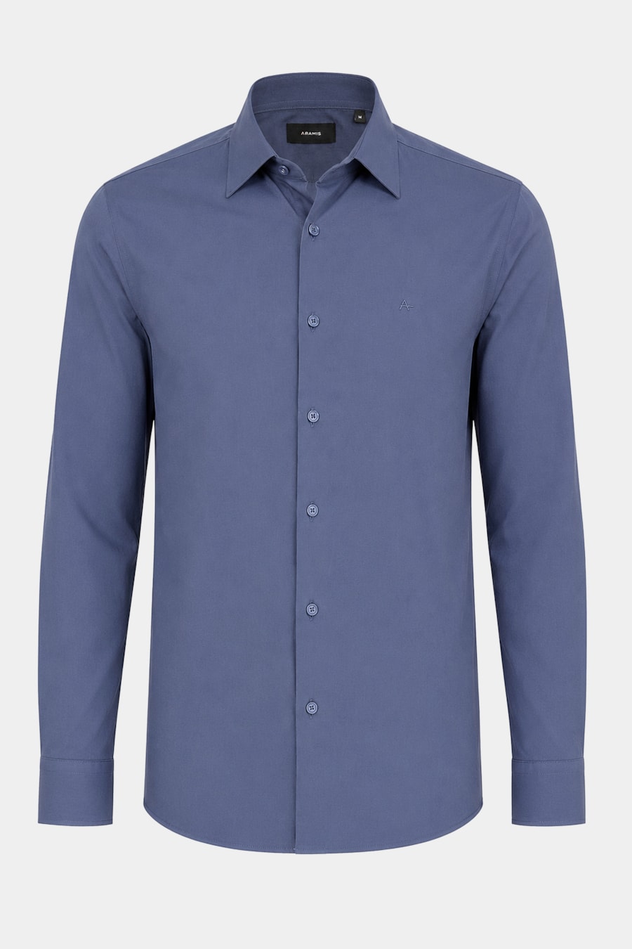 Camisa Manga Longa Slim Viena Poliamida Azul Jeans — foto 5 de 6