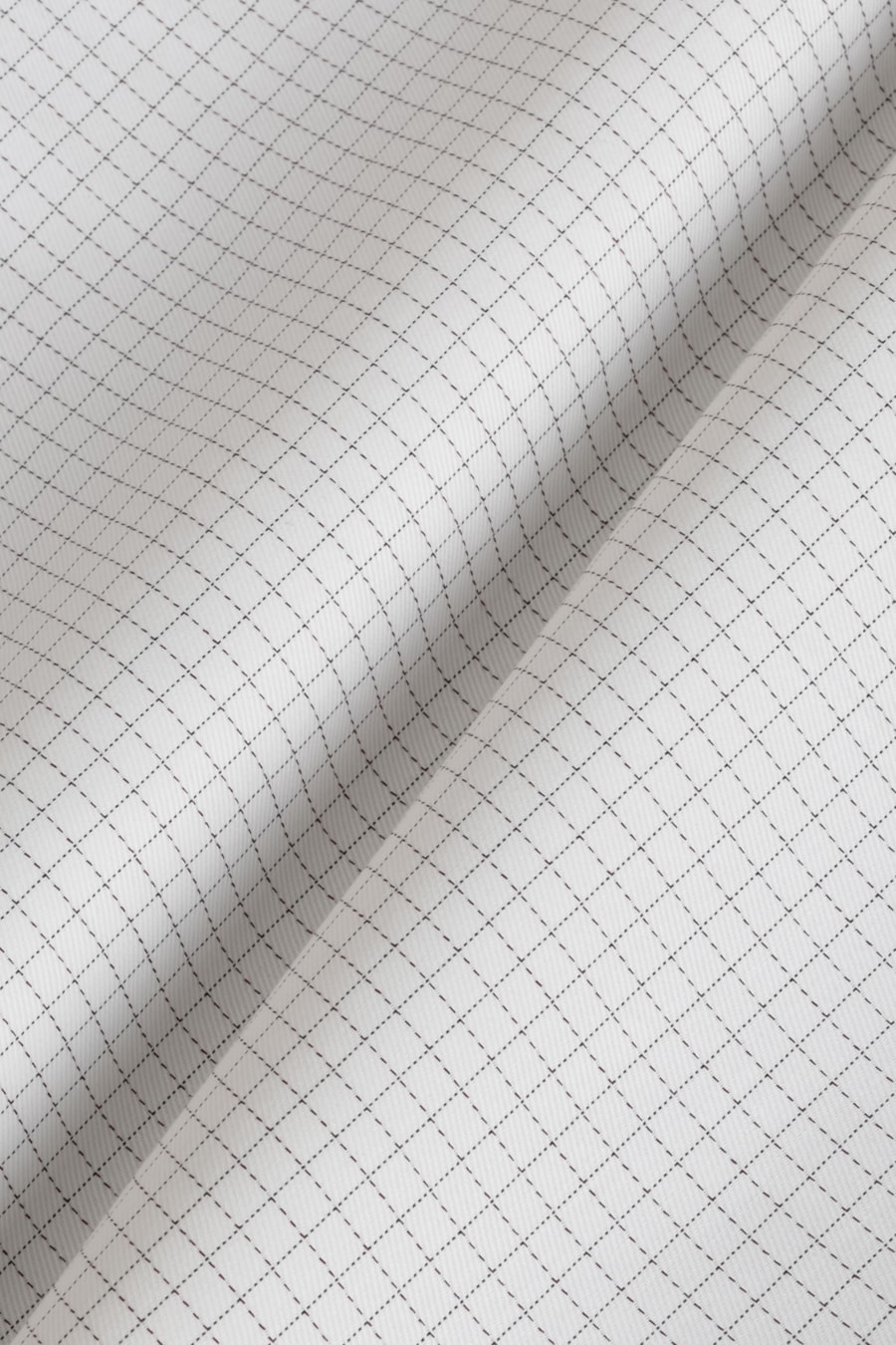 Camisa Manga Longa Slim Xadrez Branco C/Vinho — foto 6 de 6