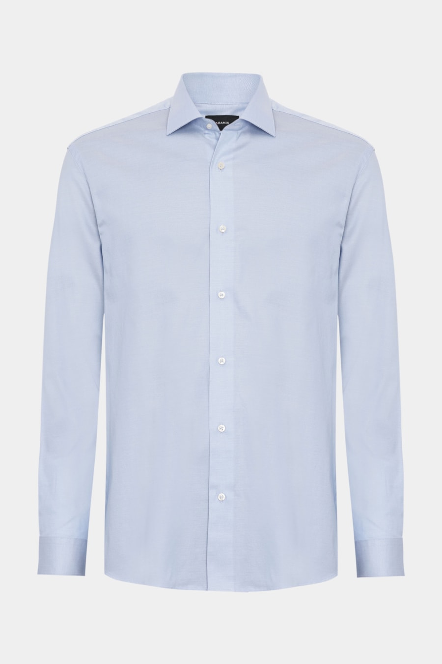 Camisa Manga Longa Social Regular Maquinetada Stretch Azul — foto 5 de 6