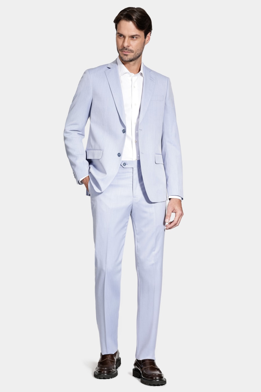 Camisa Manga Longa Social Regular Maquinetada Stretch Branco — foto 2 de 6