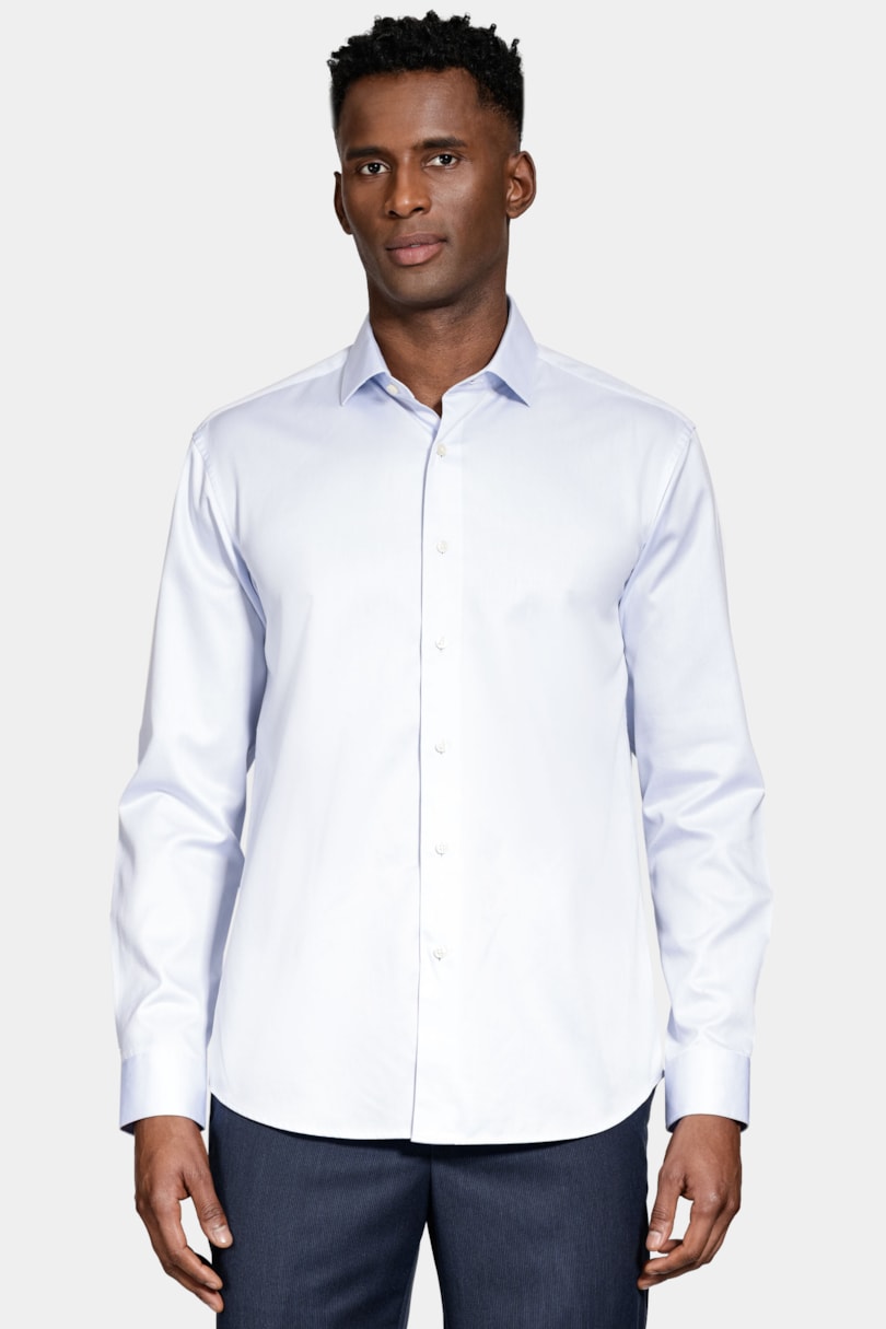 Camisa Manga Longa Social Wrinkle Free Azul Claro