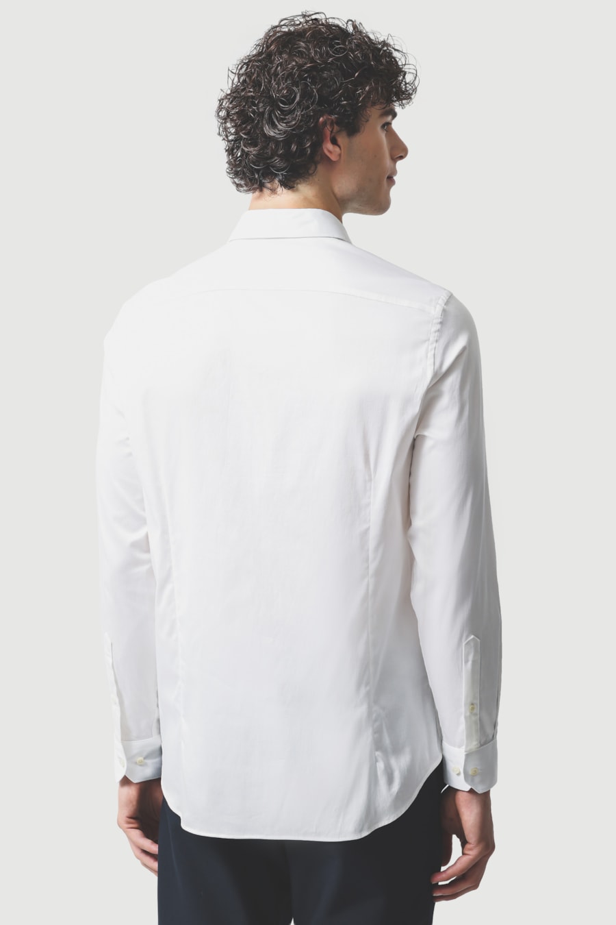 Camisa Manga Longa Super Slim Cetim St Hudson 2 Branco — foto 4 de 6