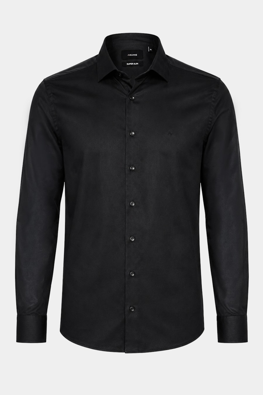 Camisa Manga Longa Super Slim Cetim St Hudson 2 Preto — foto 5 de 5