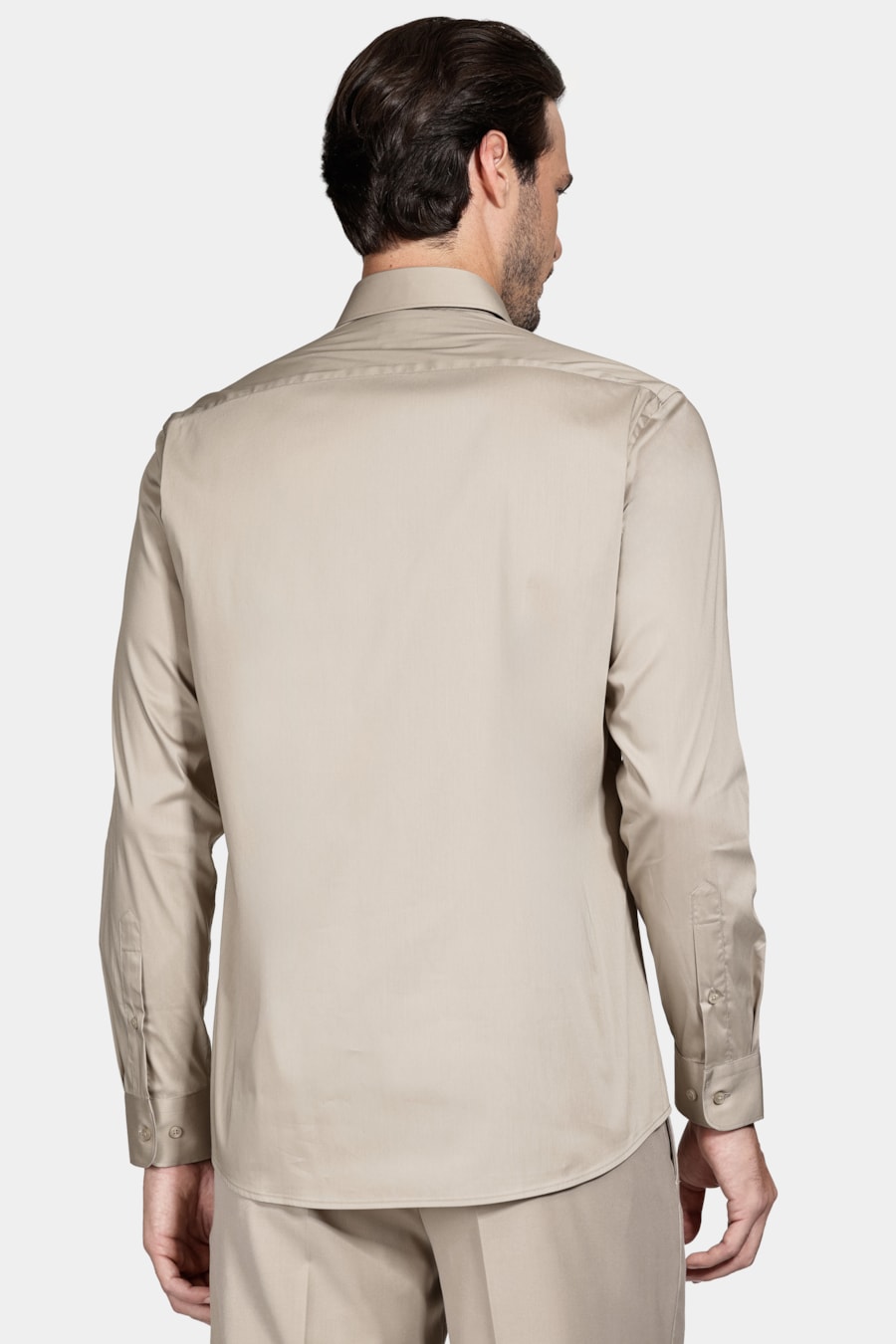 Camisa Manga Longa Tech Cotton Blend Caqui — foto 4 de 6