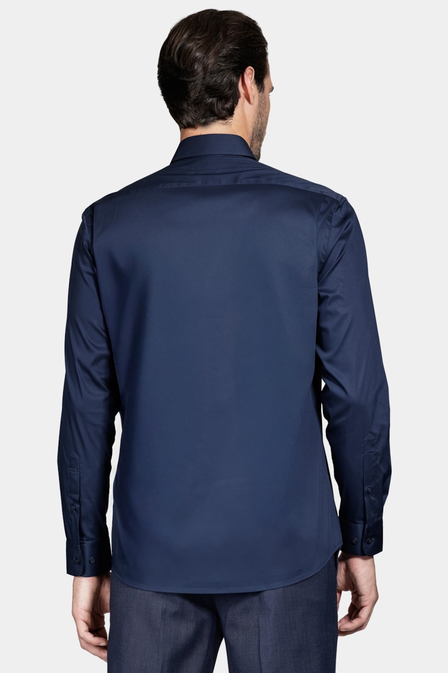 Camisa Manga Longa Tech Cotton Blend Marinho — foto 4 de 6