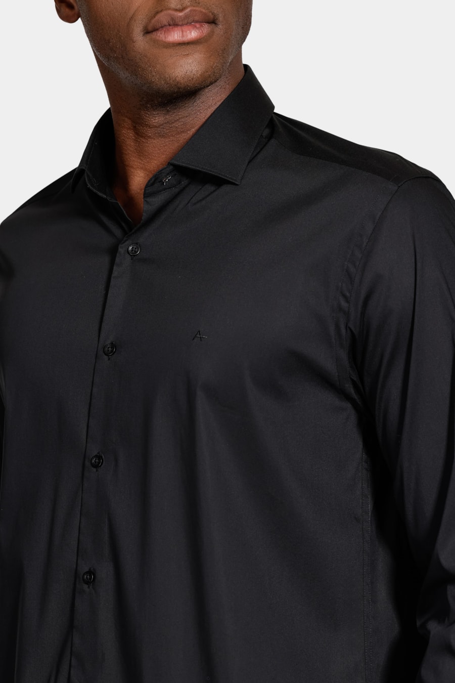 Camisa Manga Longa Tech Cotton Blend Preto — foto 3 de 6