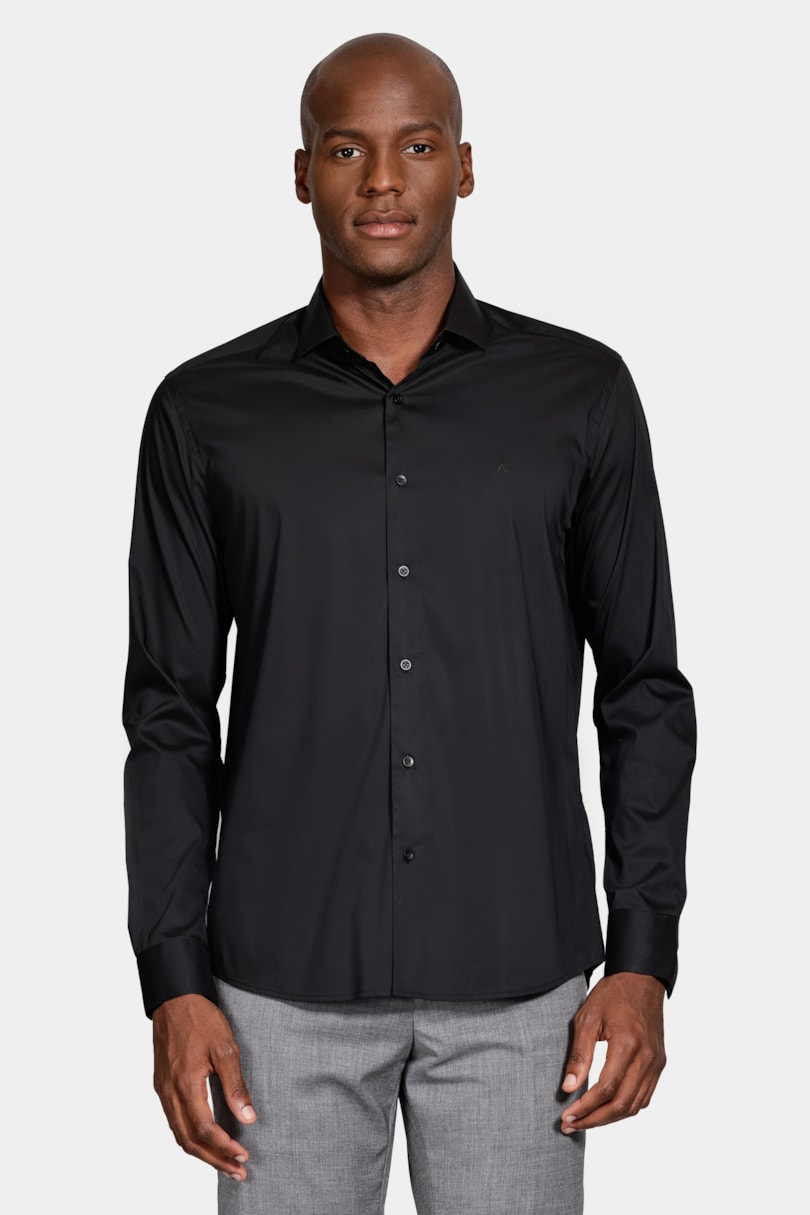 Camisa Manga Longa Tech Cotton Blend Preto
