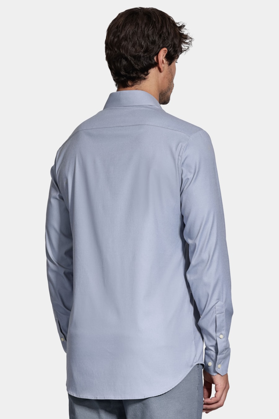 Camisa Manga Longa Tech Flex Sarja Azul Jeans — foto 4 de 5