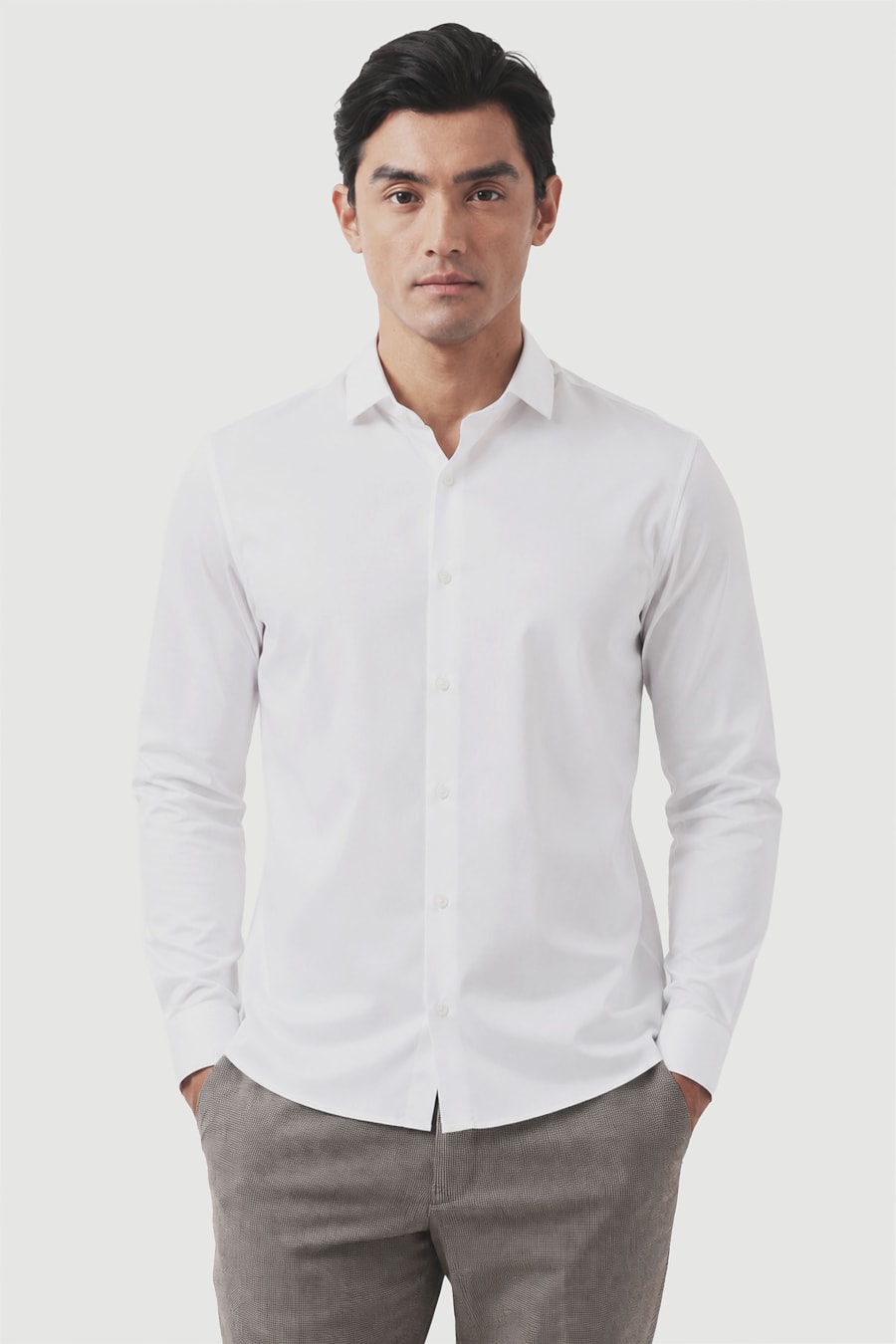 Camisa Manga Longa Tech Flex Sarja Branca — foto 1 de 5