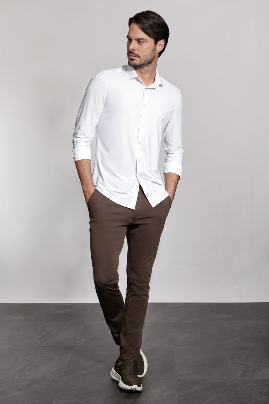 Camisa Manga Longa Texturada Bonded Algodao — foto 2 de 5