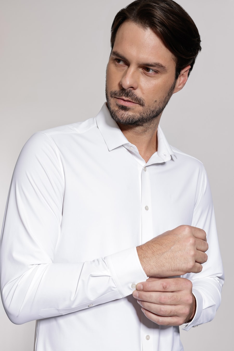 Camisa Manga Longa Texturada Bonded Algodao — foto 3 de 5
