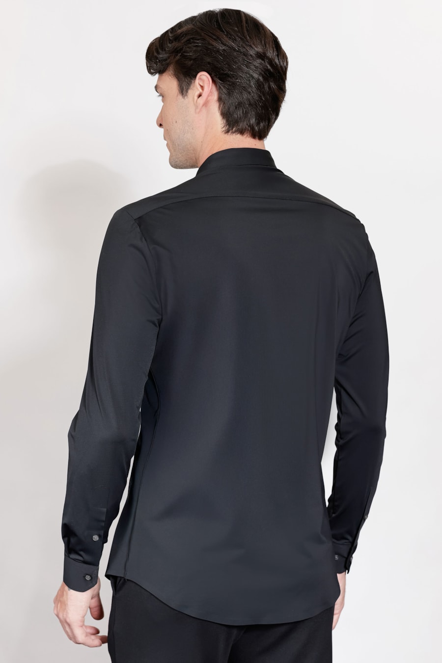Camisa Manga Longa Texturada Bonded Preto — foto 4 de 5