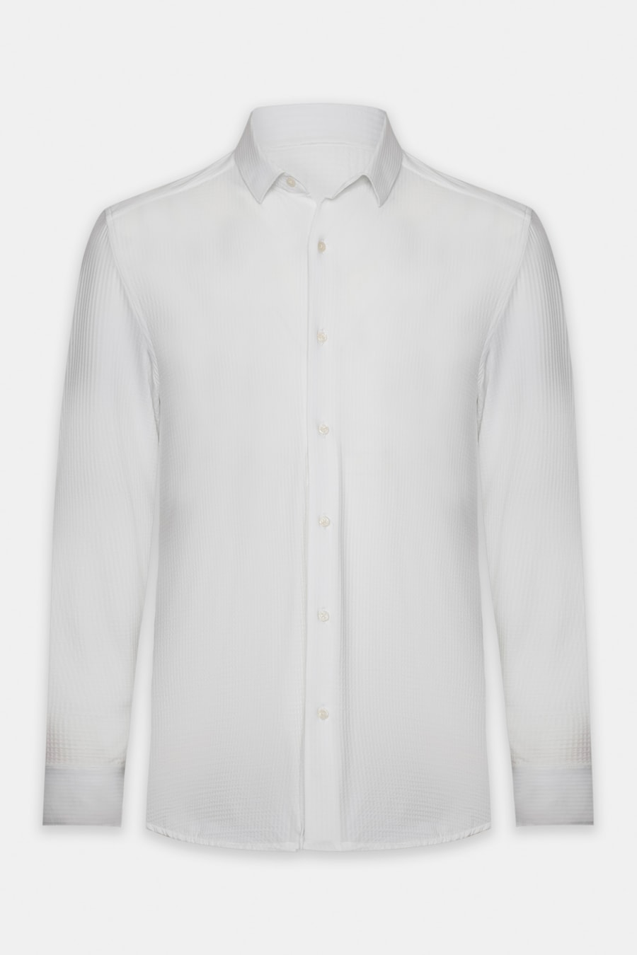 Camisa Manga Longa Texturizada Elastic Wave Branco — foto 5 de 5