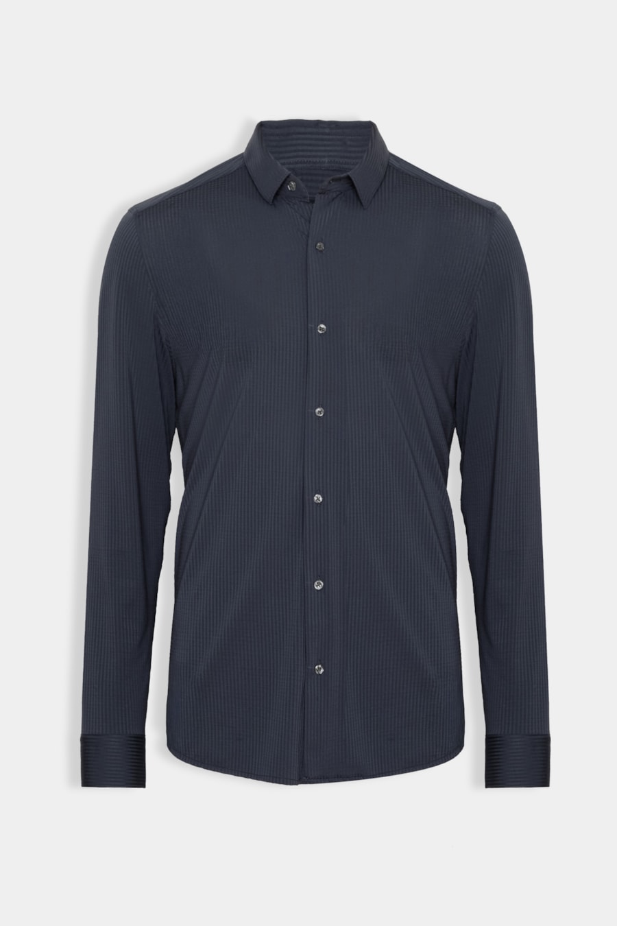 Camisa Manga Longa Texturizada Elastic Wave Marinho — foto 5 de 5