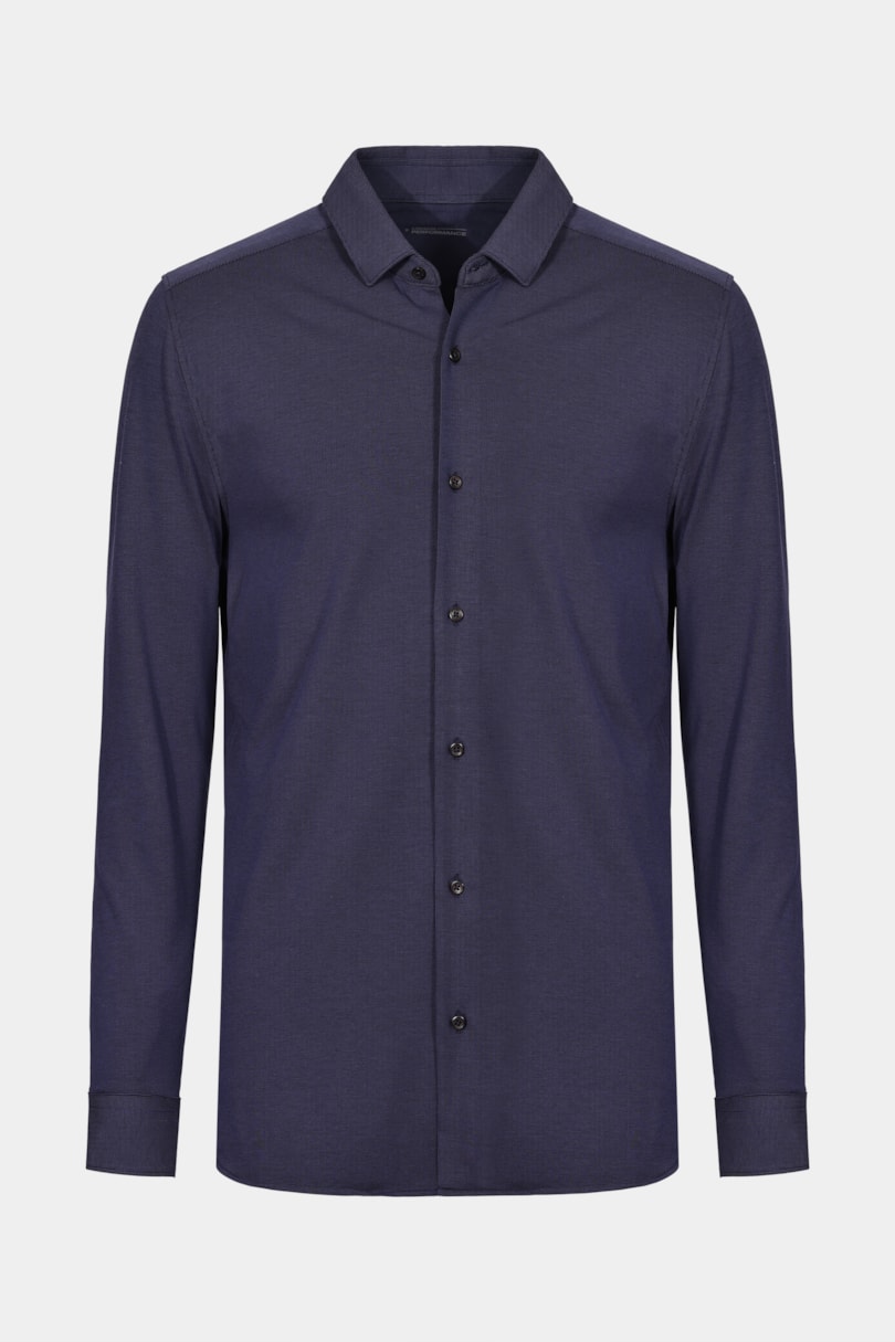 Camisa Manga Longa Total Soft Marinho Com Preto