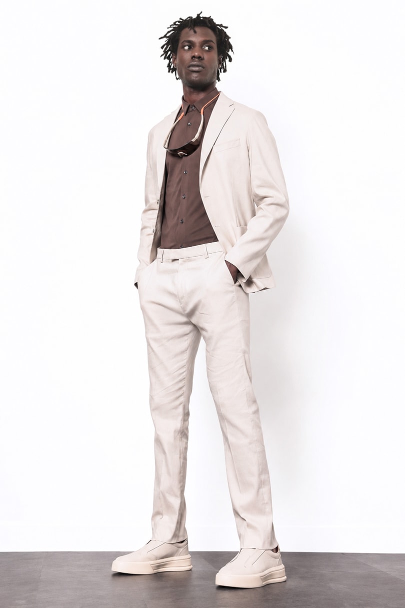 Camisa Manga Longa Twill Flex Marrom