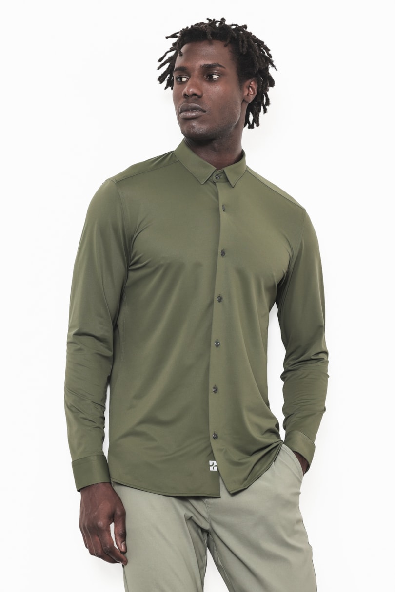 Camisa Manga Longa Twill Flex Menta