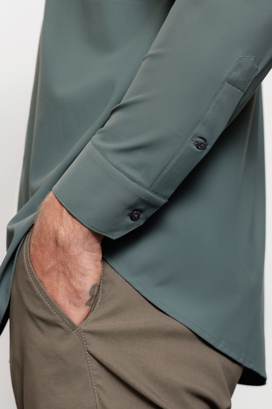 Camisa Manga Longa Urban Fresh Verde Militar — foto 4 de 6