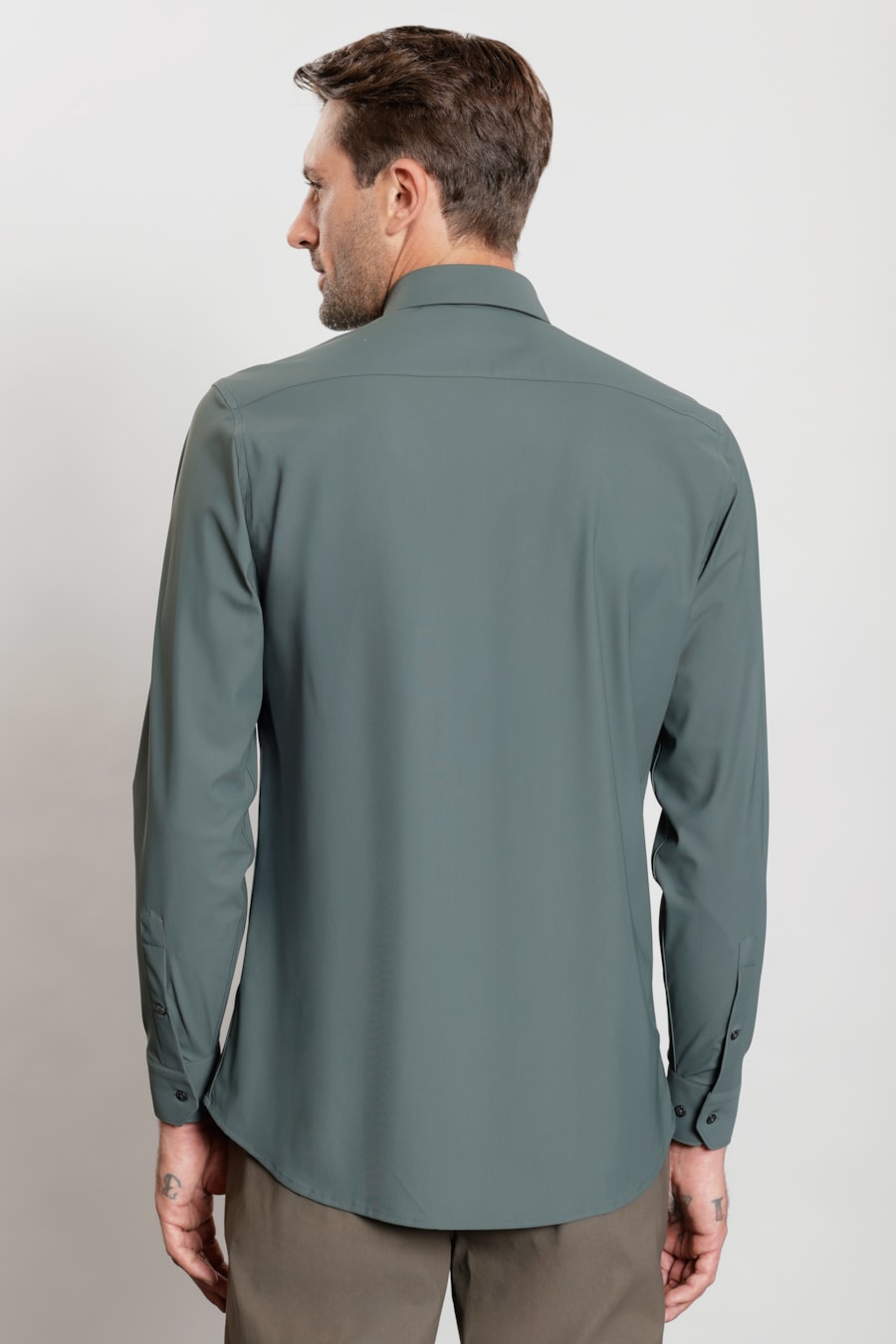 Camisa Manga Longa Urban Fresh Verde Militar — foto 5 de 6