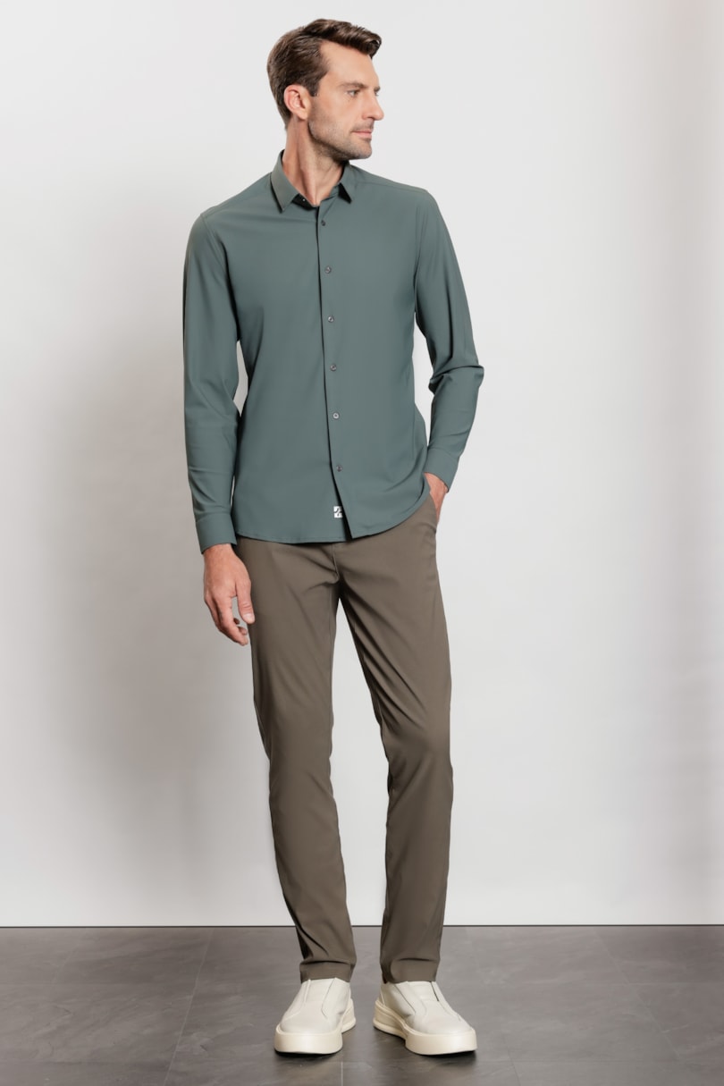 Camisa Manga Longa Urban Fresh Verde Militar