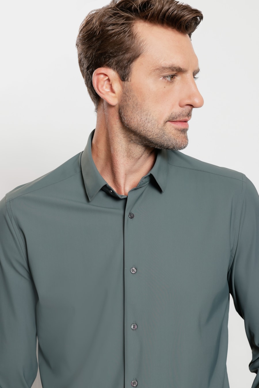Camisa Manga Longa Urban Fresh Verde Militar — foto 3 de 6