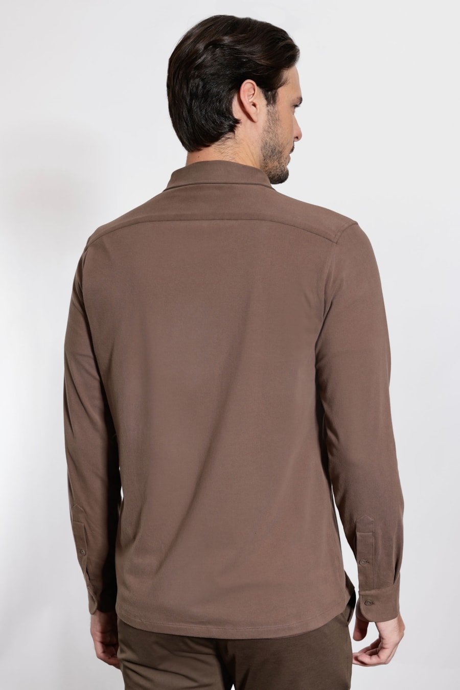 Camisa Manga Longa Urban Velvet Ocre — foto 4 de 5