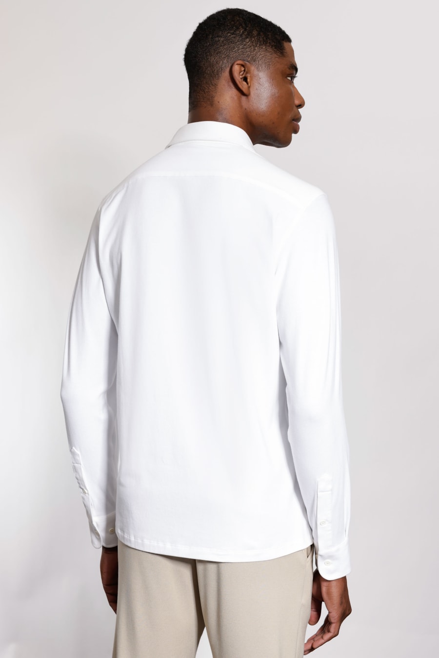 Camisa Manga Longa Urban Velvet Off White — foto 4 de 5
