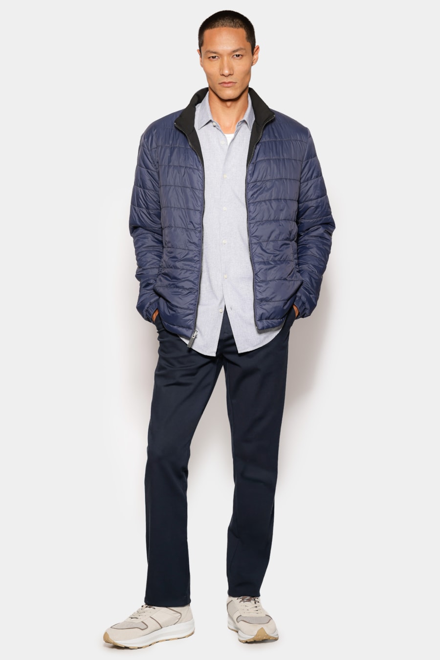 Camisa Marca Curta Slim Algodao Modal Boa Vista Marinho — foto 2 de 6
