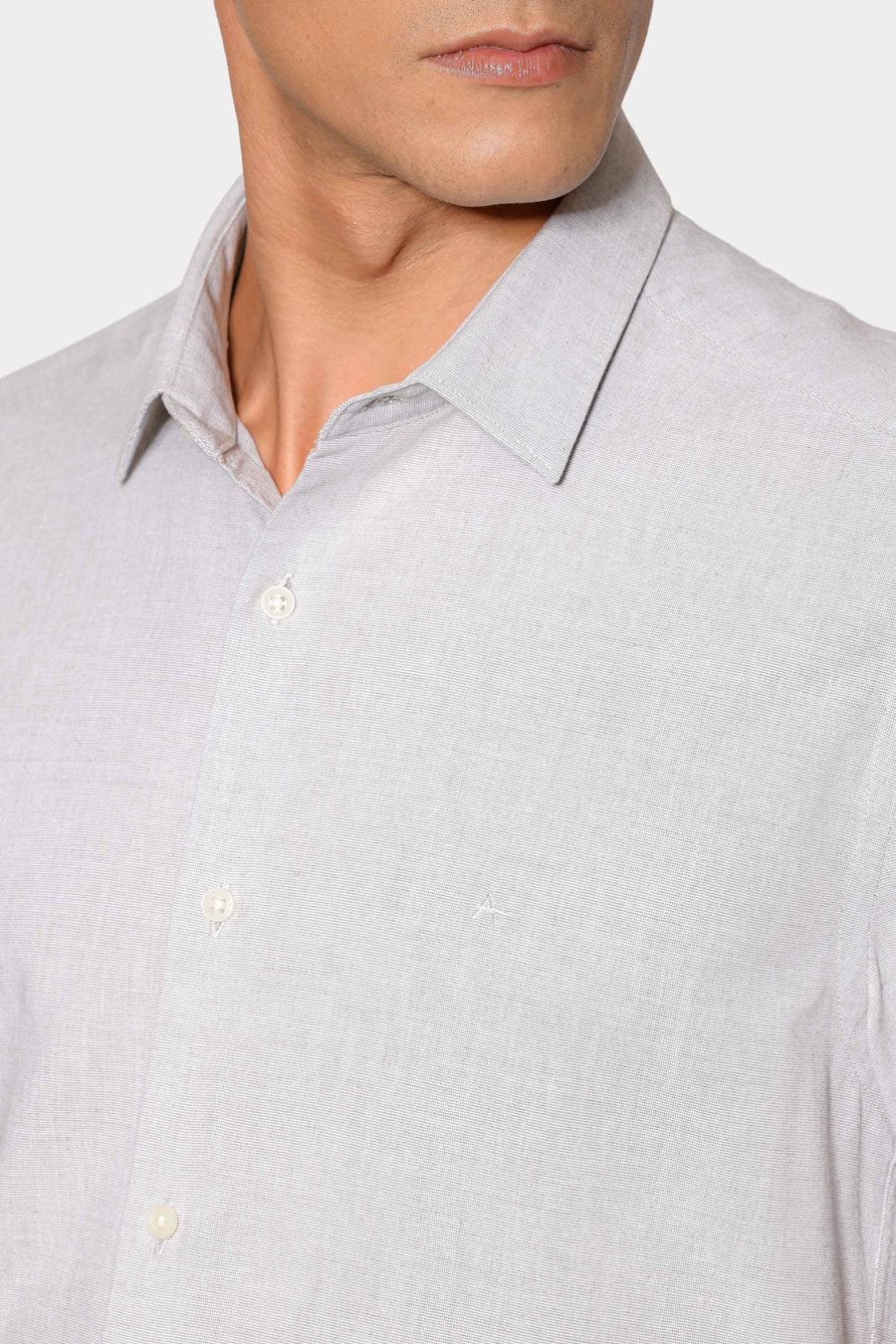 Camisa Marca Curta Slim Algodao Modal Boa Vista Verde Pistache — foto 3 de 6