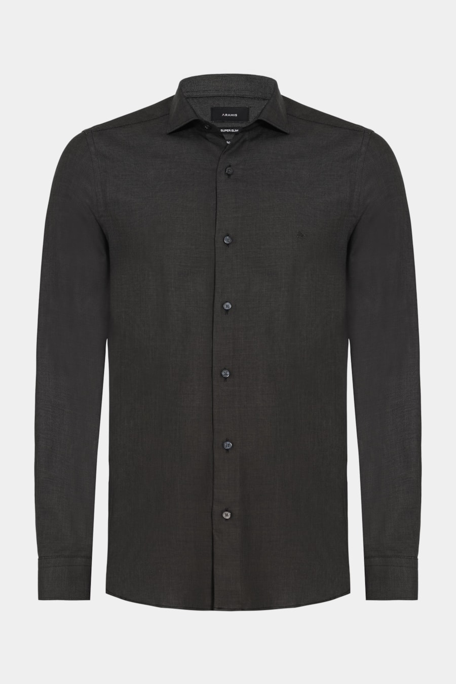 Camisa Masculina Manga Longa Slim Algodão Egípcio Maquinetada Verde Escuro — foto 5 de 6