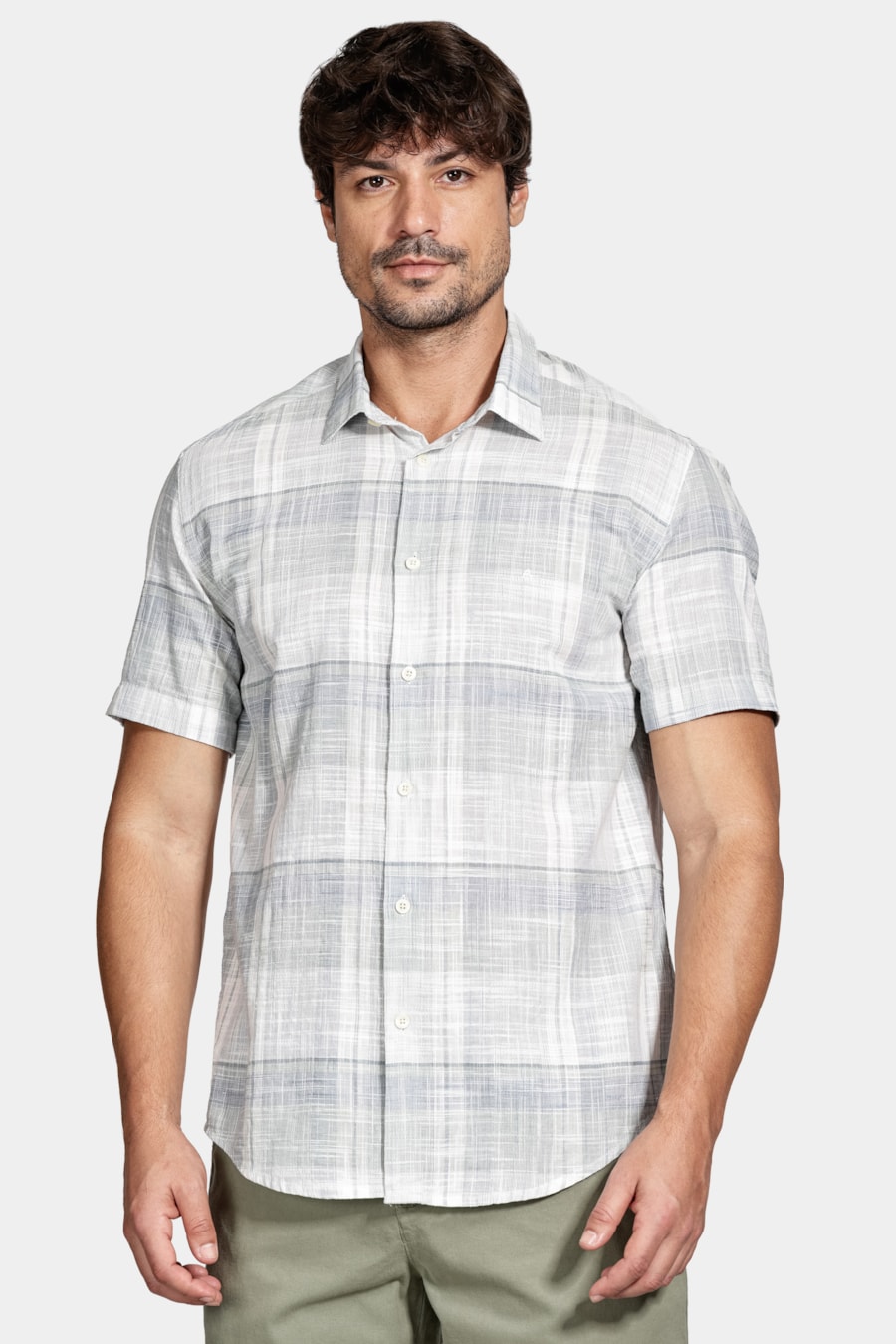 Camisa Maxi Xadrez Verde C/Azul — foto 1 de 6