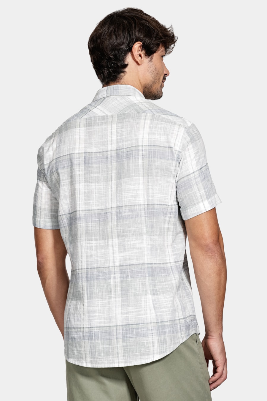 Camisa Maxi Xadrez Verde C/Azul — foto 4 de 6