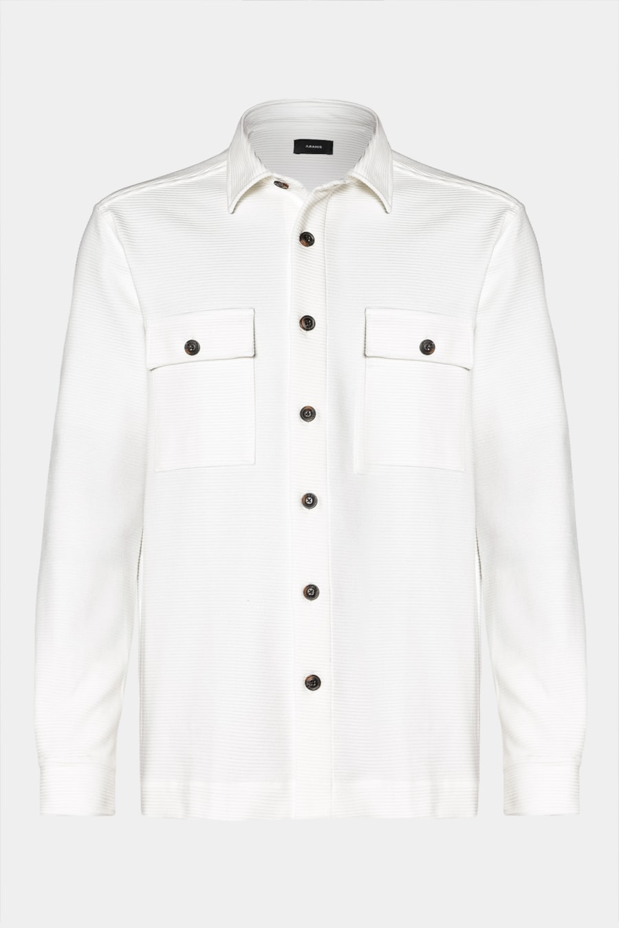 Camisa Overshirt Textura Horizontal Off White — foto 5 de 6