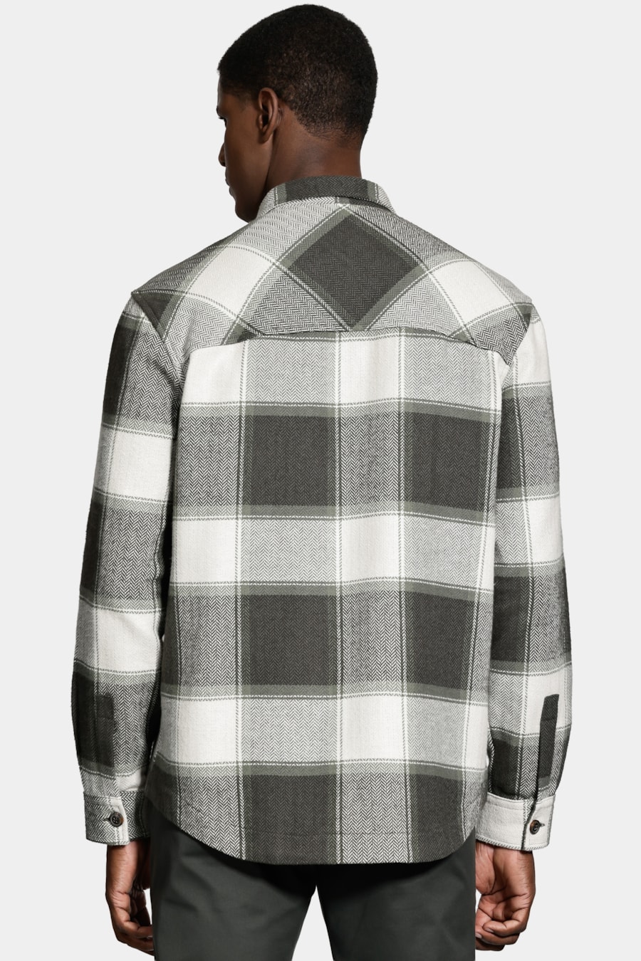 Camisa Overshirt Winter Off White C/ Verde — foto 4 de 6