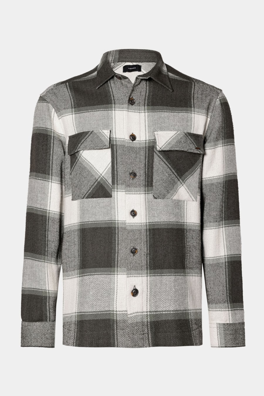 Camisa Overshirt Winter Off White C/ Verde — foto 5 de 6