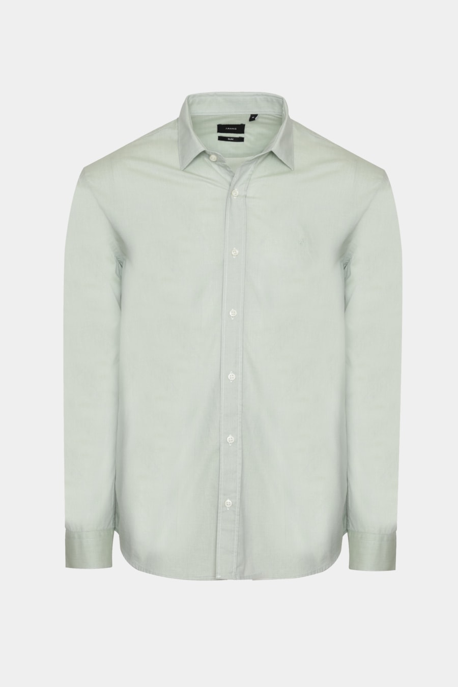 Camisa Regilar Algodão Manga Longa Fil a Fil Verde Claro — foto 1 de 2