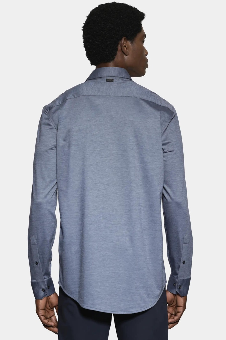 Camisa Regular Algodão Easy Care Azul Indigo — foto 6 de 8