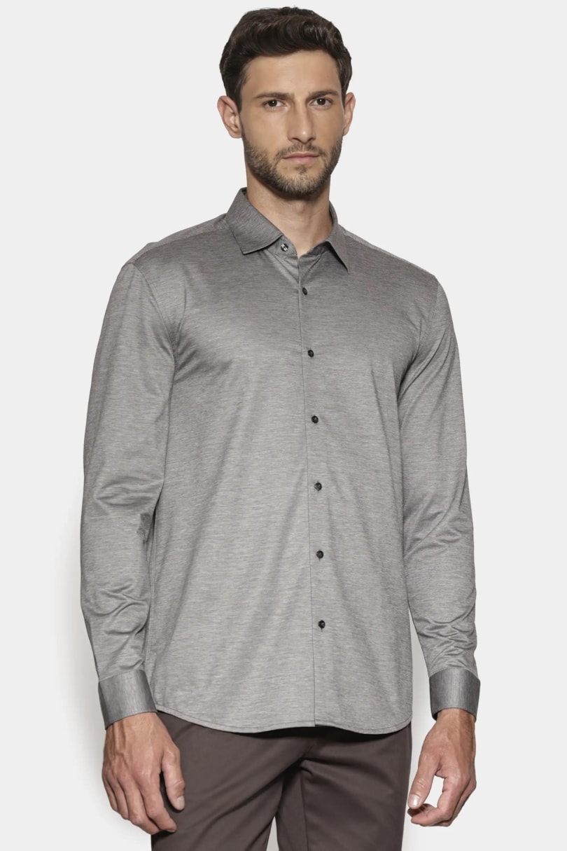 Camisa Regular Algodão Easy Care Cafe